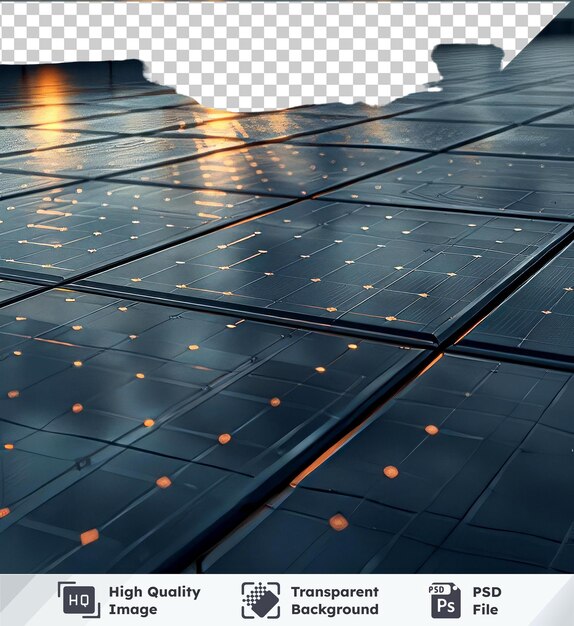 PSD transparent premium psd picture solar panel on the floor