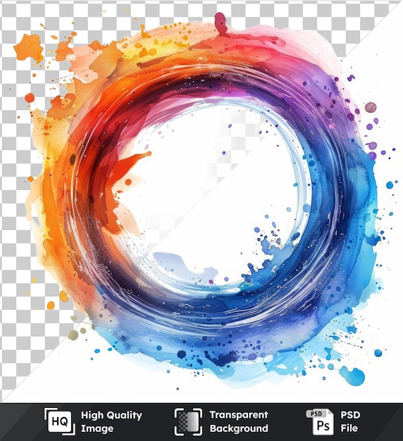 PSD transparent premium psd picture watercolor splash rings vector symbol ripple effect on a isolated background