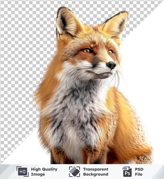 PSD transparent psd picture fox isolato su uno sfondo trasparente