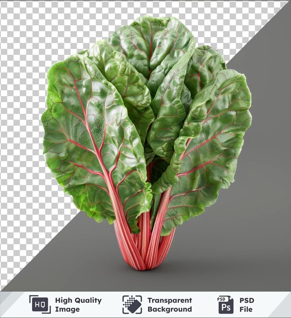 PSD 투명한 psd 그림 신선한 스위스 chard 채소 png clipart