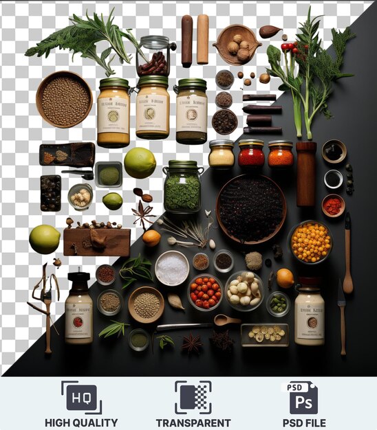 PSD transparent psd picture gourmet asian cooking ingredients set the food studio