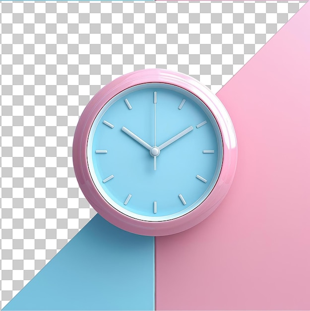 PSD orologio a timer di cucina trasparente su una parete blu