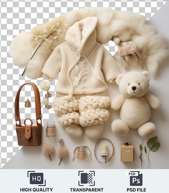 PSD transparent psd picture luxury newborn photography props set flowers in the air