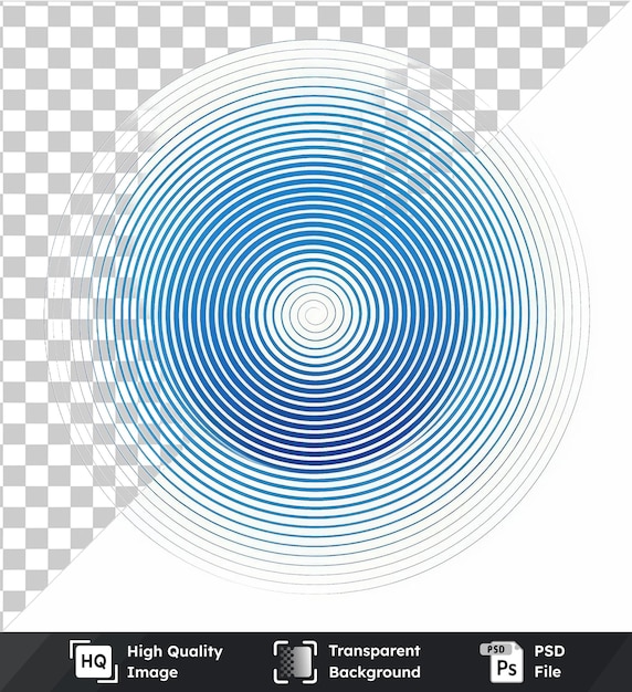 PSD 투명한 psd 그림 자기장 선, 터 기호, 고립된 배경에 있는 폴라 블루
