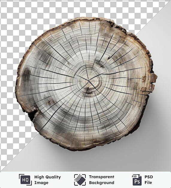 PSD immagine psd trasparente fotografica realistica dendrocronologo _ s anelli d'albero anelli di albero in un tronco