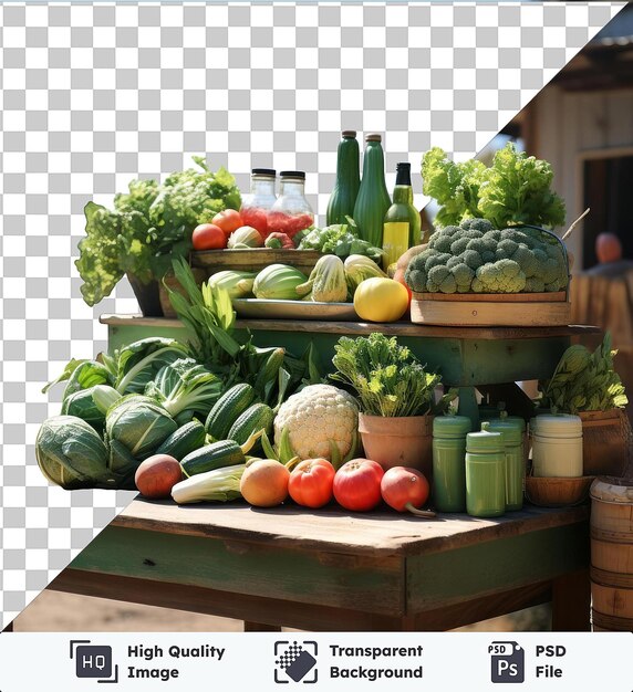 PSD transparent psd picture realistic photographic farmer_s market