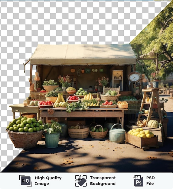 PSD transparent psd picture realistic photographic farmer_s market