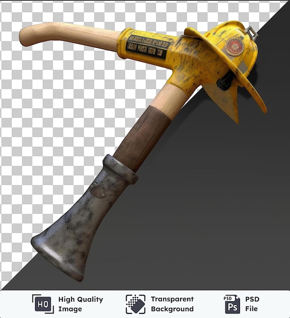 Transparent psd picture realistic photographic firefighter_s axe