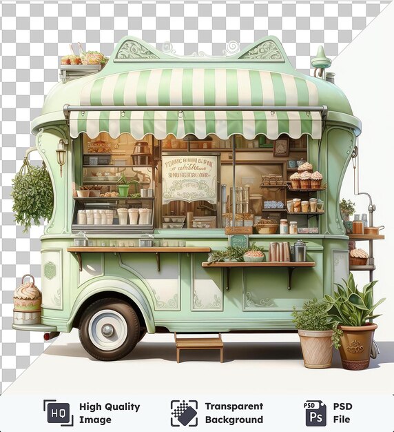 PSD transparent psd picture realistic photographic ice cream vendor_s ice cream parlor