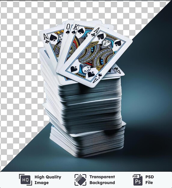 PSD transparent psd picture realistic photographic magician_s playing cards