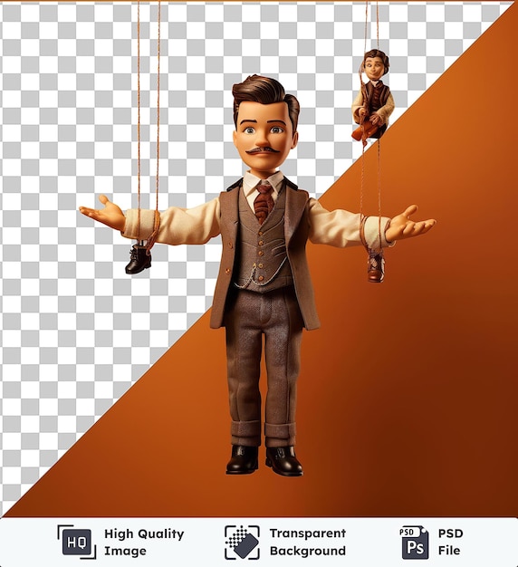 Transparent psd picture realistic photographic puppeteer_s puppet