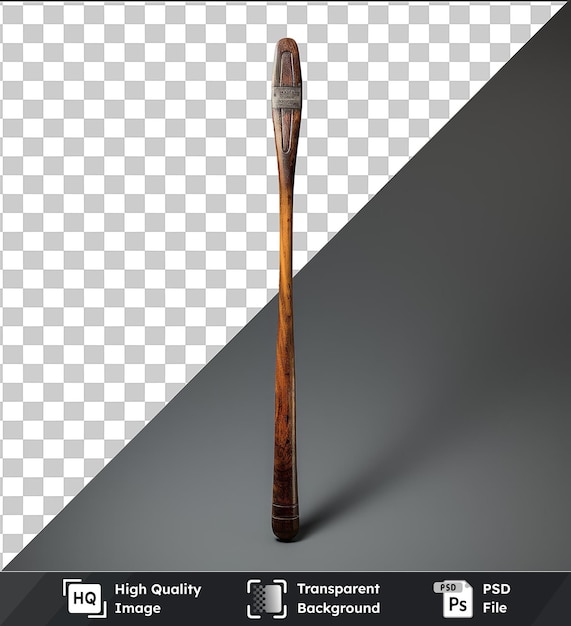 PSD transparent psd picture realistic photographic rower _ s oar wooden handle