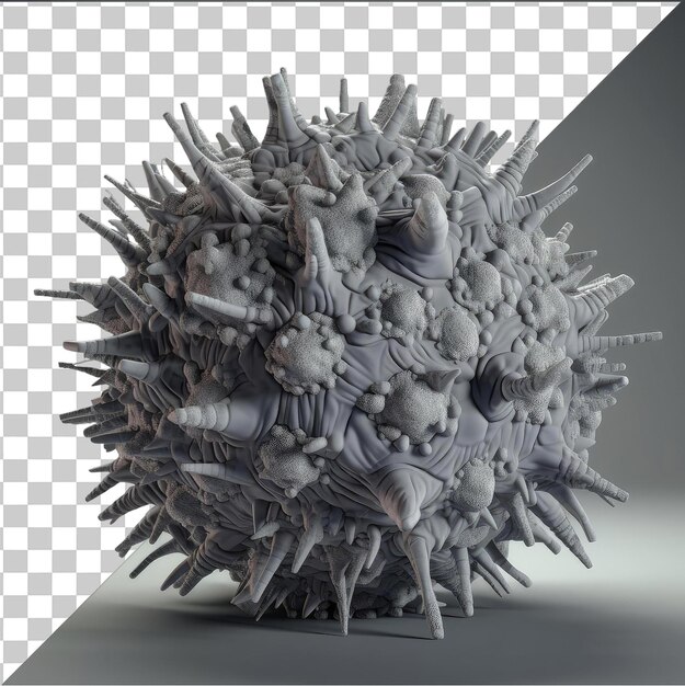 Transparent psd picture realistic photographic virologist _ s virus model