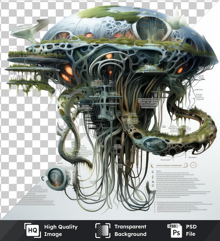 PSD transparent psd picture realistic photographic xenobiologist_s alien ecosystem diagram