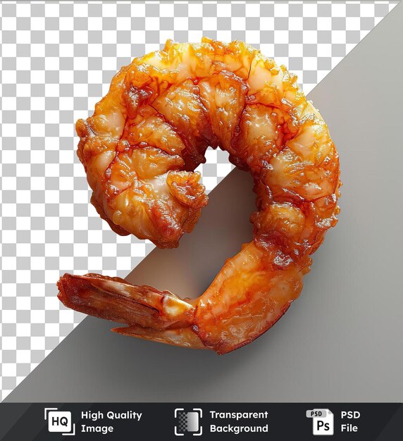 PSD transparent psd picture tendon shrimp on a isolated background