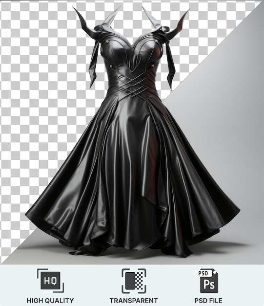 PSD transparent psd a woman in a black dress holding a sword