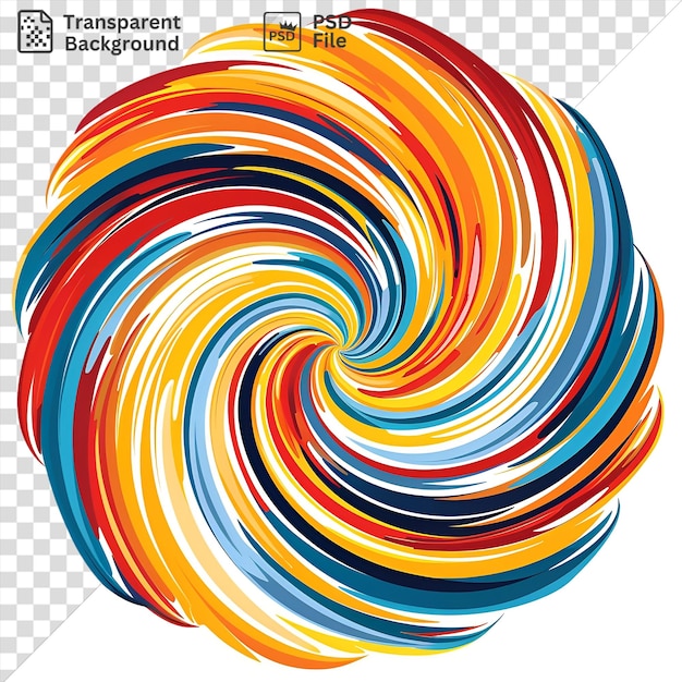 PSD transparent psychedelic swirls vector symbol acid whirl in the air