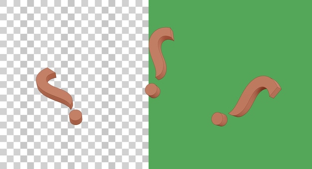 PSD transparent question mark icon