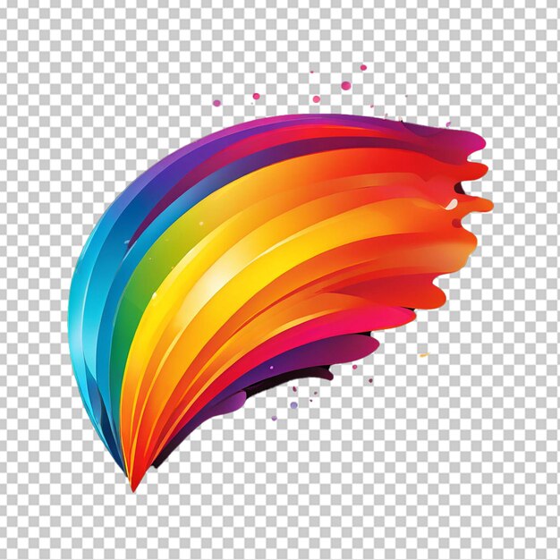 PSD transparent rainbow colorful in png
