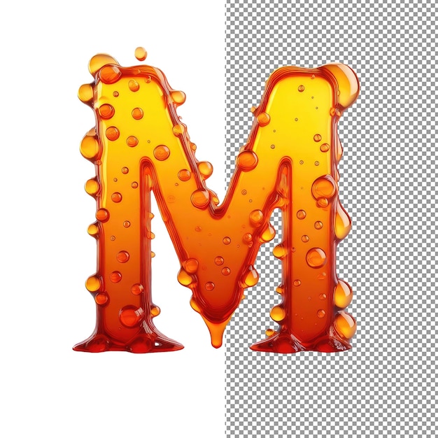 PSD transparent showcase of a 3d letter