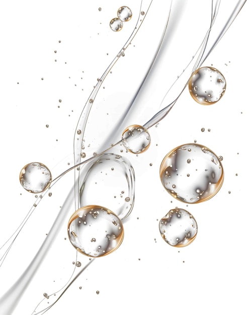 PSD transparent soap bubbles f on transparent background