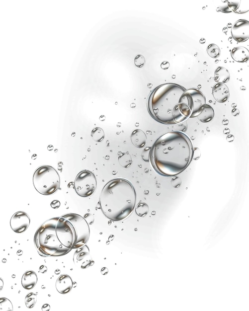 Transparent soap bubbles f on transparent background