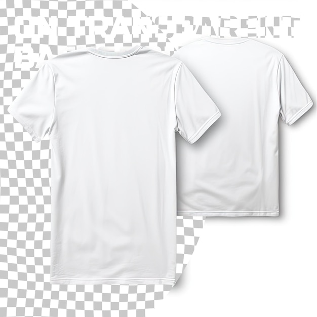 PSD Прозрачные футболки спереди и сзади на прозрачном фоне