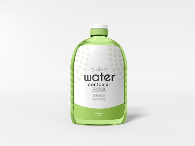 transparent water bottle container  mockup