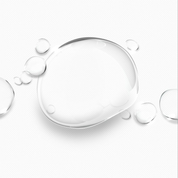 PSD transparent water droplets