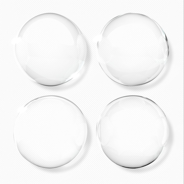 transparent water droplets