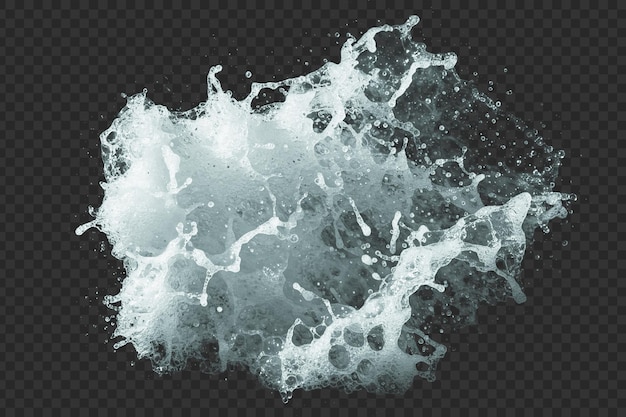 Transparent Water foam Splash Effect on a transparent Background for Creative Designs