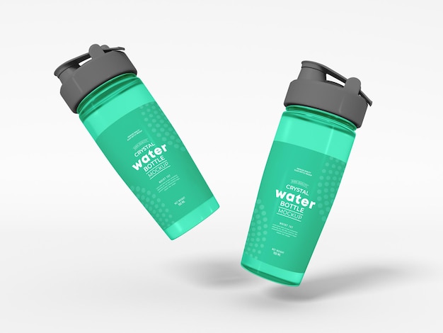 Transparent water sipper container  mockup