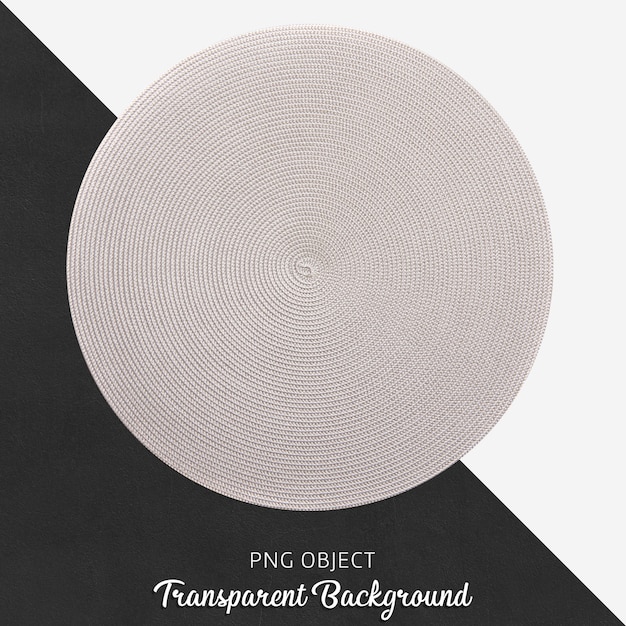 Transparent Wicker and Light Gray Round Service