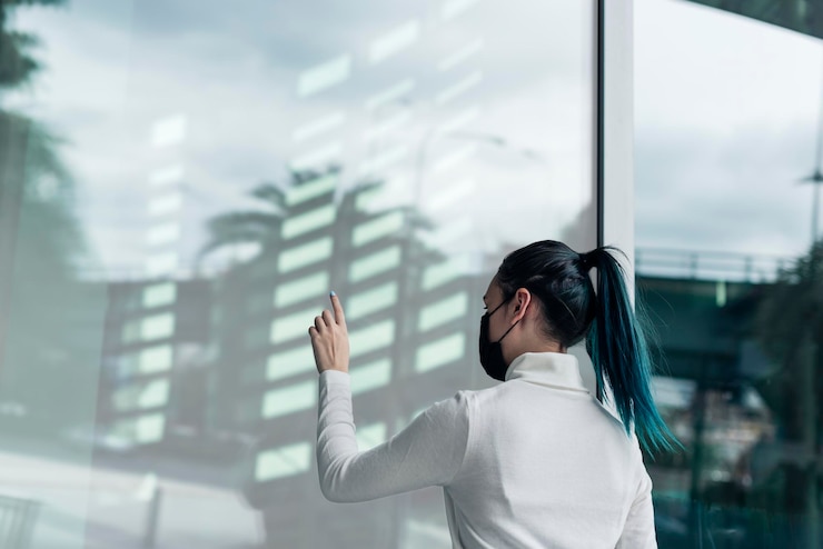 PSD transparent window screen mockup psd futuristic technology