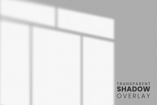 PSD transparent window shadow overlay template