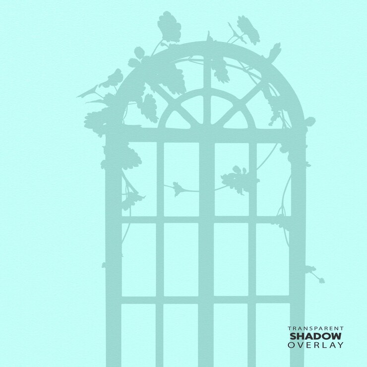 PSD transparent window shadow overlay template