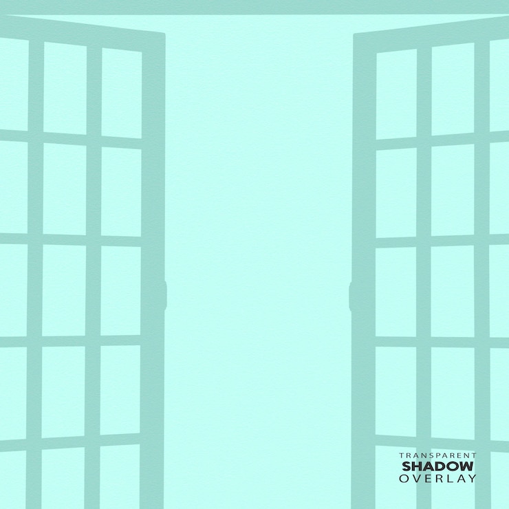 PSD transparent window shadow overlay template