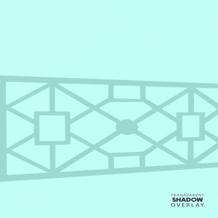 PSD transparent window shadow overlay template