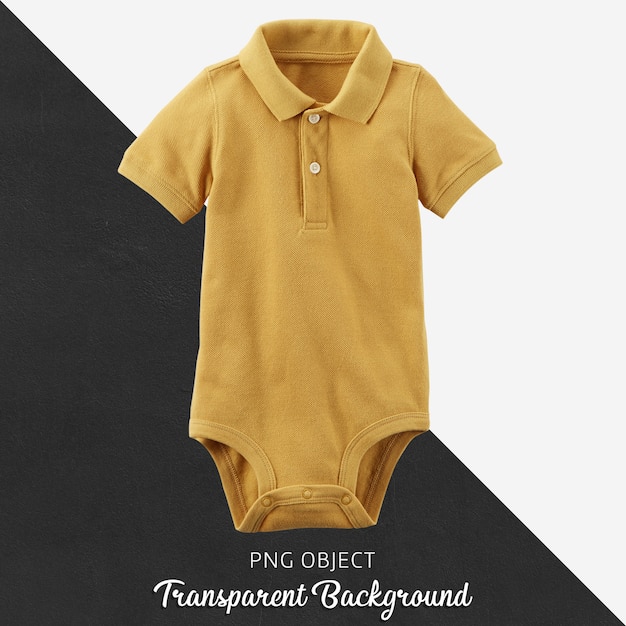 Body tshirt polo giallo trasparente per neonati o bambini