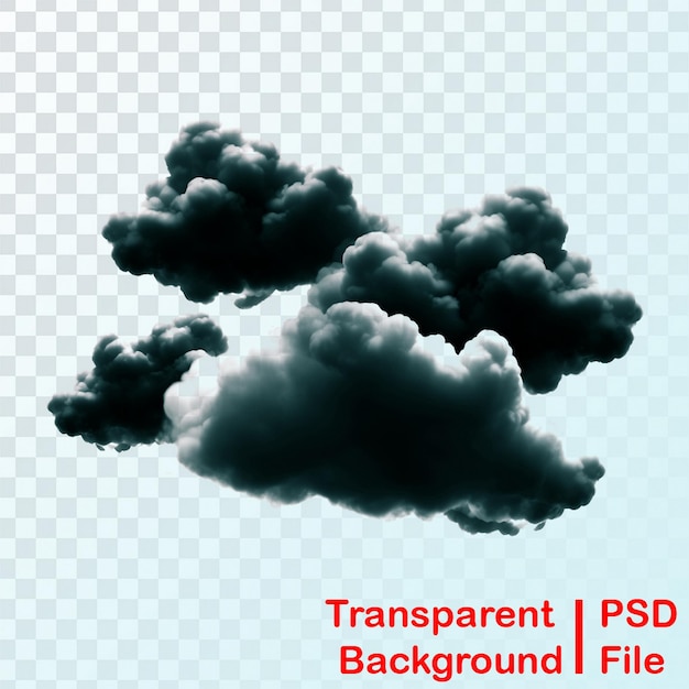 PSD transparentna czarna chmura w jakości hd