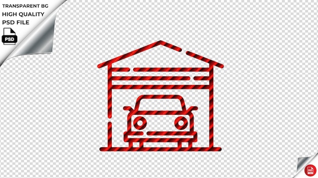 PSD transport design2 wektorowa ikona czerwona paskowa płytka psd przezroczysta