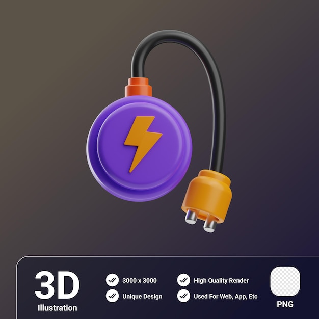 PSD transport and sign object electric service 3d illustration