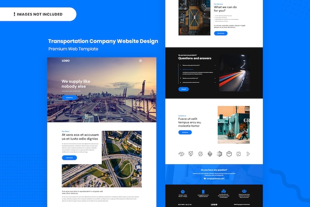 Transportation company website design template