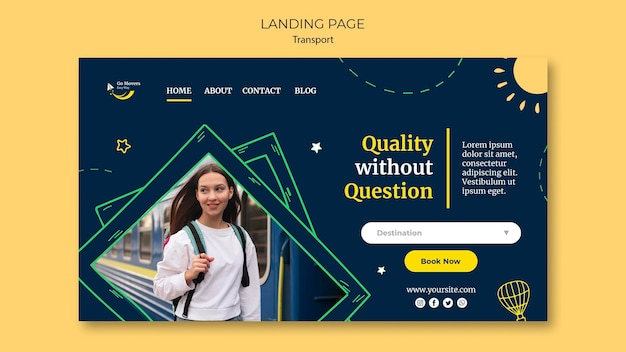 transportation service landing page