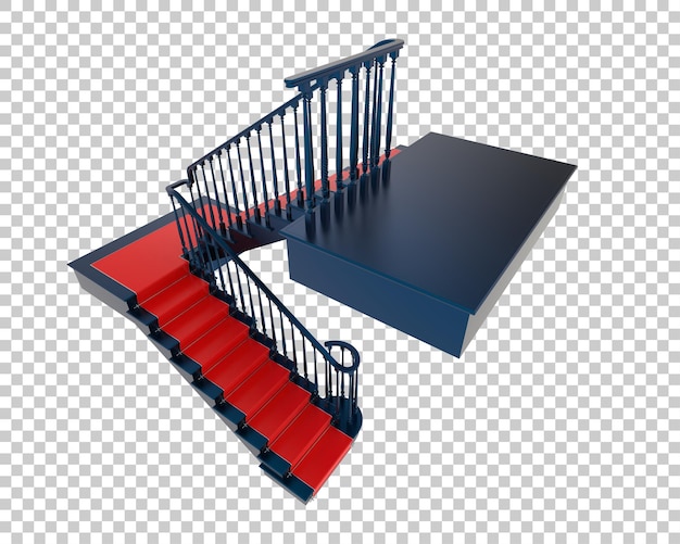 PSD trap geïsoleerd op een doorzichtige achtergrond 3d-rendering illustratie