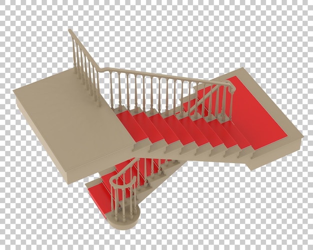 PSD trap geïsoleerd op een doorzichtige achtergrond 3d-rendering illustratie