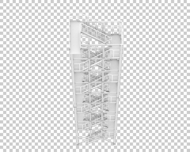 Trap geïsoleerd op transparante achtergrond 3D-rendering illustratie