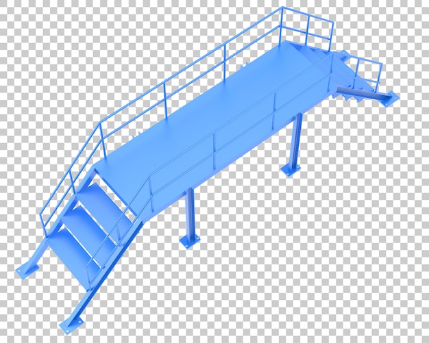 Trap geïsoleerd op transparante achtergrond 3D-rendering illustratie
