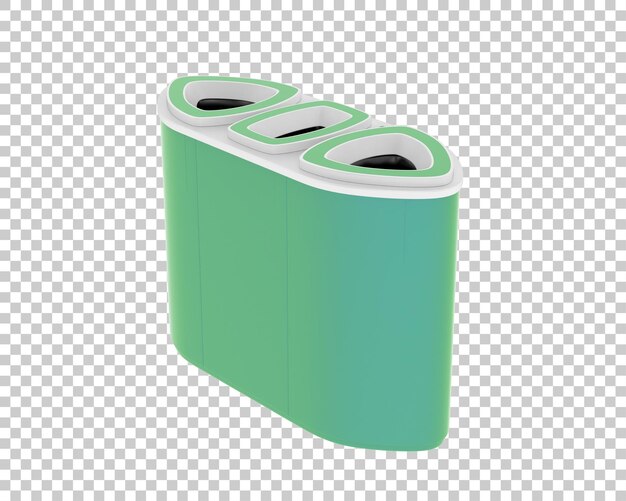 Trash bin isolated on background 3d rendering illustration