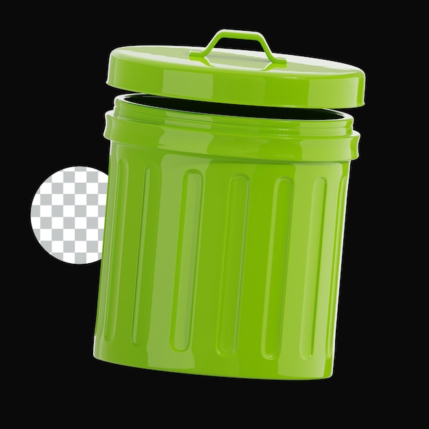 TRASH CAN 3D ICON